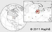 Blank Location Map of Chatham-Kent, highlighted country