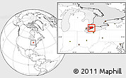 Blank Location Map of Chatham-Kent, highlighted parent region