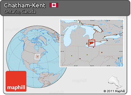 Gray Location Map of Chatham-Kent