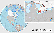 Gray Location Map of Chatham-Kent, highlighted country