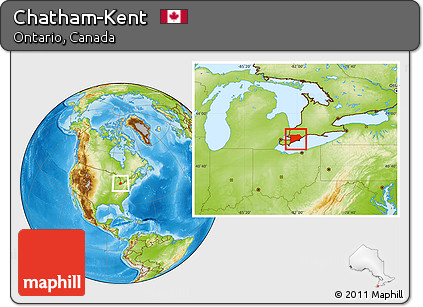 Physical Location Map of Chatham-Kent