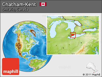 Physical Location Map of Chatham-Kent