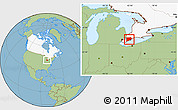 Savanna Style Location Map of Chatham-Kent, highlighted country