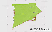 Physical Map of Chatham-Kent, cropped outside