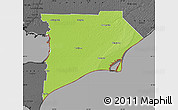 Physical Map of Chatham-Kent, darken, desaturated