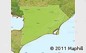 Physical Map of Chatham-Kent, satellite outside