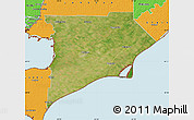Satellite Map of Chatham-Kent, political outside
