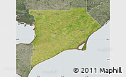 Satellite Map of Chatham-Kent, semi-desaturated