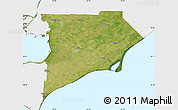 Satellite Map of Chatham-Kent, single color outside