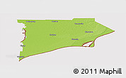 Physical Panoramic Map of Chatham-Kent, cropped outside