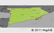 Physical Panoramic Map of Chatham-Kent, darken, desaturated