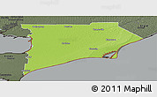 Physical Panoramic Map of Chatham-Kent, darken, semi-desaturated