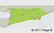 Physical Panoramic Map of Chatham-Kent, lighten, semi-desaturated