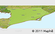 Physical Panoramic Map of Chatham-Kent, satellite outside