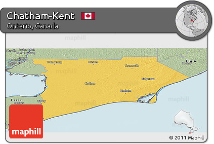 Savanna Style Panoramic Map of Chatham-Kent