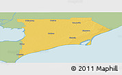 Savanna Style Panoramic Map of Chatham-Kent, single color outside