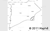 Blank Simple Map of Chatham-Kent, cropped outside