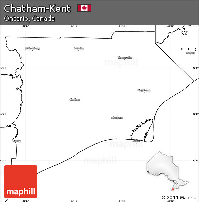 Blank Simple Map of Chatham-Kent