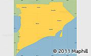 Savanna Style Simple Map of Chatham-Kent, single color outside