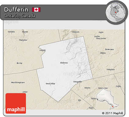 Classic Style 3D Map of Dufferin