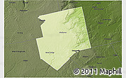 Physical 3D Map of Dufferin, darken