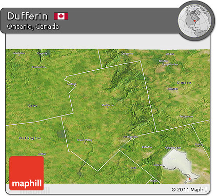 Satellite 3D Map of Dufferin