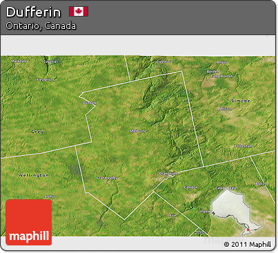 Satellite 3D Map of Dufferin