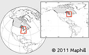 Blank Location Map of Dufferin, highlighted country, highlighted parent region, within the entire country