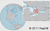 Gray Location Map of Dufferin, hill shading