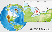 Physical Location Map of Dufferin, highlighted country