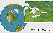 Satellite Location Map of Dufferin