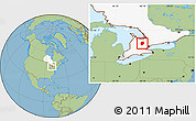 Savanna Style Location Map of Dufferin, highlighted parent region
