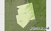 Physical Map of Dufferin, darken