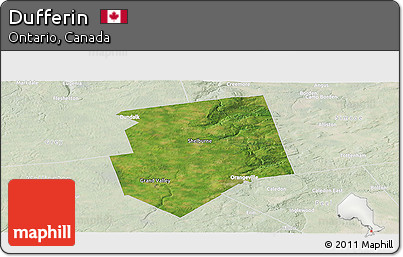 Satellite Panoramic Map of Dufferin, lighten
