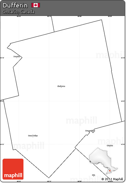 Blank Simple Map of Dufferin