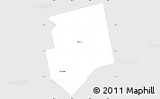 Silver Style Simple Map of Dufferin, single color outside