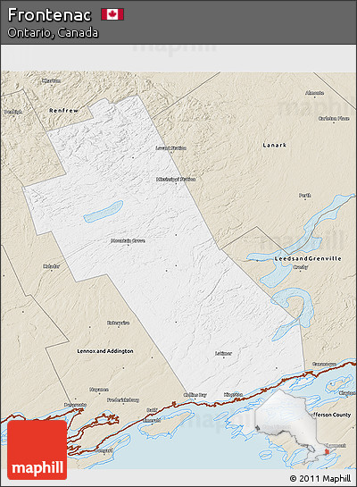 Classic Style 3D Map of Frontenac