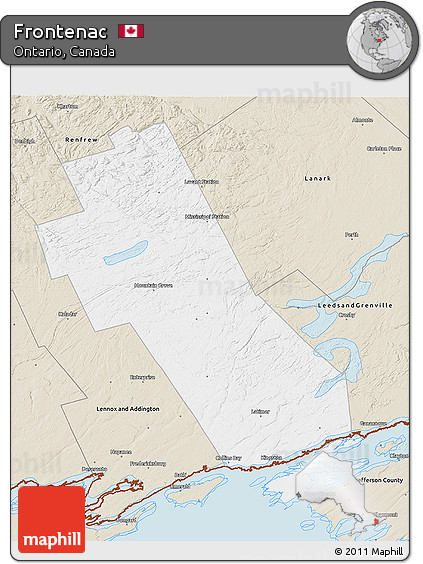 Classic Style 3D Map of Frontenac