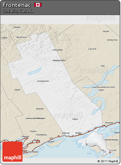 Classic Style 3D Map of Frontenac
