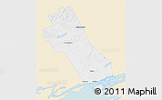 Classic Style 3D Map of Frontenac, single color outside
