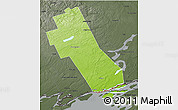 Physical 3D Map of Frontenac, darken, semi-desaturated