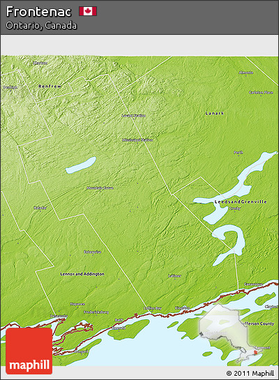 Physical 3D Map of Frontenac