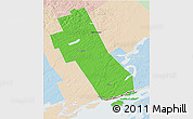 Political 3D Map of Frontenac, lighten