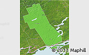 Political 3D Map of Frontenac, satellite outside