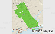 Political 3D Map of Frontenac, shaded relief outside