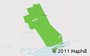 Political 3D Map of Frontenac, single color outside