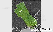 Satellite 3D Map of Frontenac, darken, desaturated