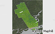 Satellite 3D Map of Frontenac, darken, semi-desaturated
