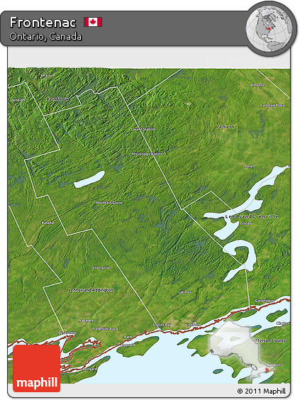 Satellite 3D Map of Frontenac