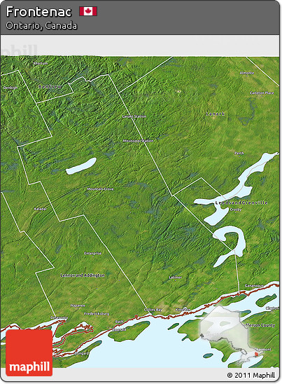 Satellite 3D Map of Frontenac